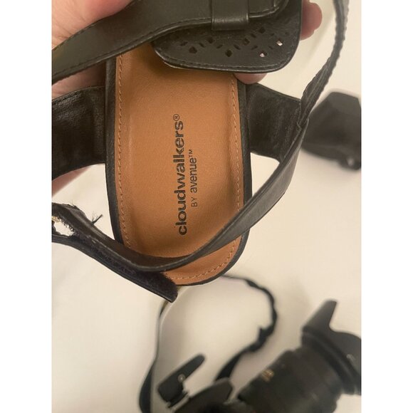 Cloudwalkers by Avenue Women's 10 WIDE Caged Open Toe Low Heel Vegan Office Casu - Picture 7 of 8